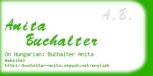 anita buchalter business card